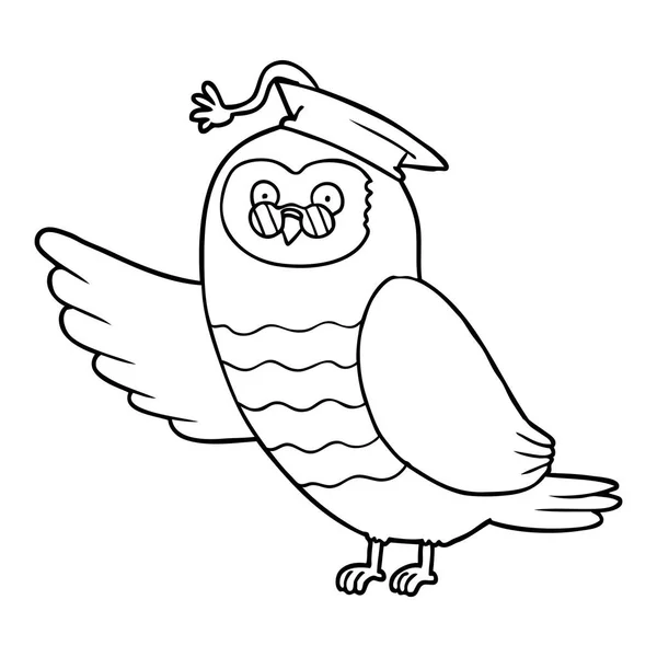 Illustration Vectorielle Hibou Dessin Animé — Image vectorielle