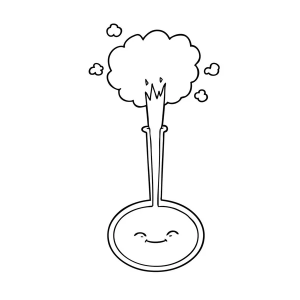 Ilustração Vetorial Reação Química Dos Desenhos Animados — Vetor de Stock
