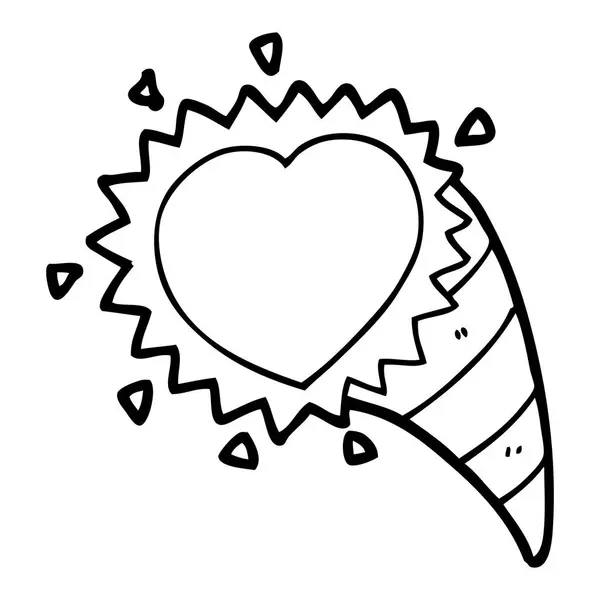 Dibujo Animado Amor Corazón Símbolo — Vector de stock