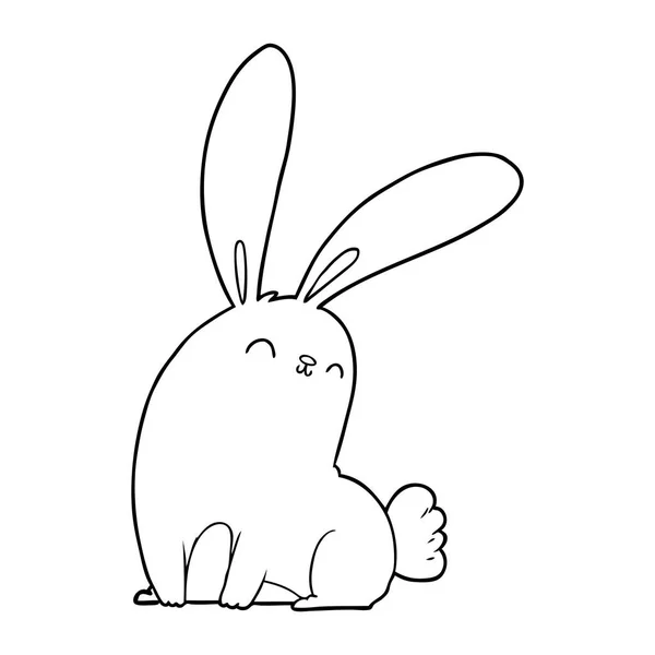 Illustration Vectorielle Lapin Dessin Animé Mignon — Image vectorielle