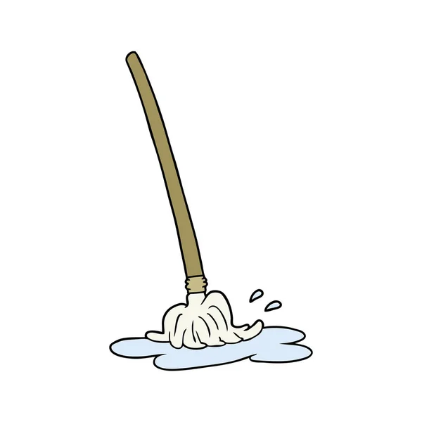 Vectorillustratie Voor Natte Cartoon Mop — Stockvector