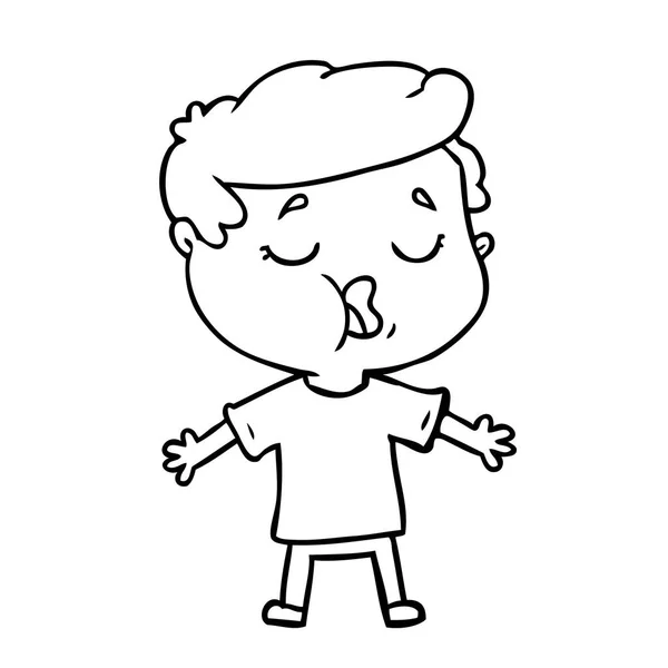 Illustrazione Vettoriale Uomo Cartone Animato Parlando — Vettoriale Stock