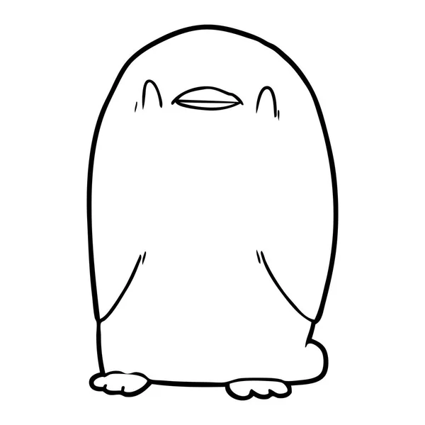Ilustración Vectorial Pingüino Dibujos Animados Feliz — Archivo Imágenes Vectoriales