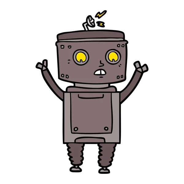 Ilustração Vetorial Robô Cartoon —  Vetores de Stock