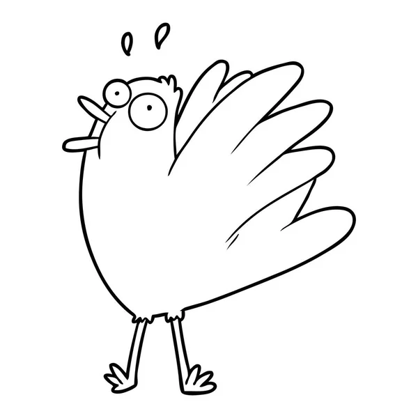 Illustration Vectorielle Oiseau Bande Dessinée Squawking — Image vectorielle