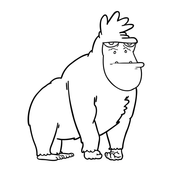 Ilustración Vectorial Del Gorila Dibujos Animados — Archivo Imágenes Vectoriales
