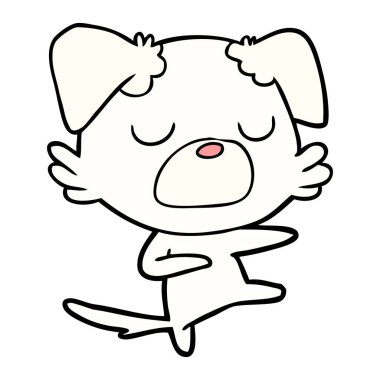 Çizgi film köpeğinin vektör çizimi