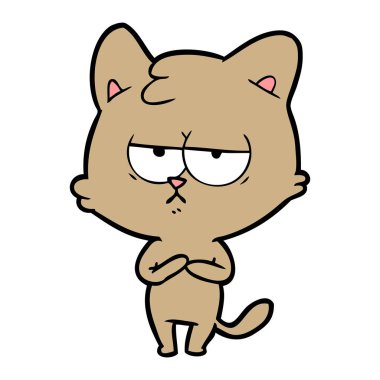 Çizgi film kedisinin vektör çizimi