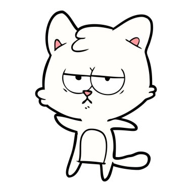 Çizgi film kedisinin vektör çizimi