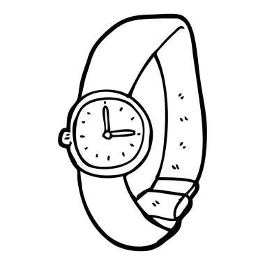 vektör çizim karikatür kol saati