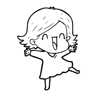 vektör çizim karikatür komik kadın