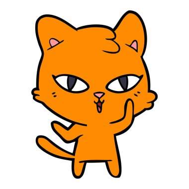 Çizgi film kedisinin vektör çizimi