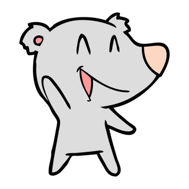 Çizgi film ayısının vektör çizimi