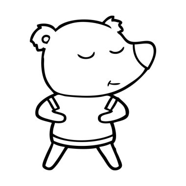 mutlu karikatür kutup ayısı