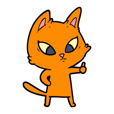 Çizgi film kedisinin vektör çizimi