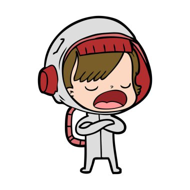 çizgi film astronot kadın açıklayan