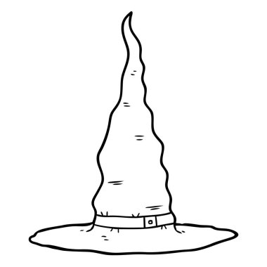 vektör çizim karikatür witchs şapka