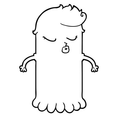 vektör çizim karikatür sevimli hayalet