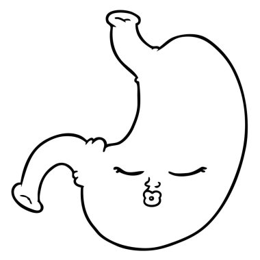 vektör çizim karikatür mide