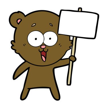 Ayıcık çizgi film gülüyor