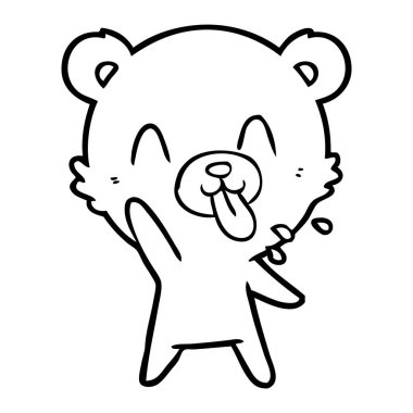 Çizgi film ayısının vektör çizimi