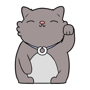 Çizgi film kedisinin vektör çizimi