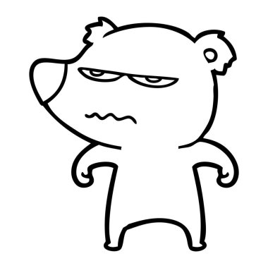 kızgın ayı karikatür vektör çizim