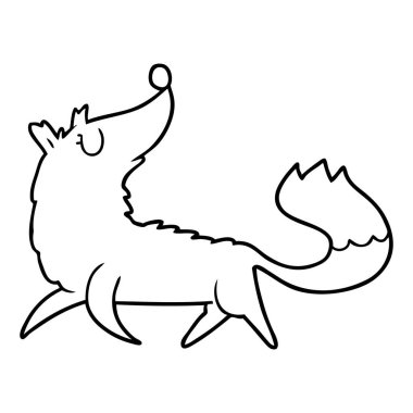 Çizgi film tilkisinin vektör çizimi