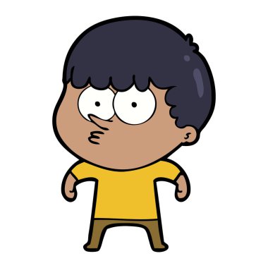 vektör çizim karikatür meraklı çocuk