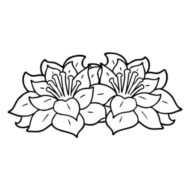 vektör çizim karikatür çiçekler