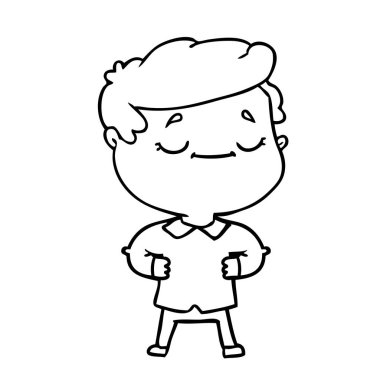 vektör çizim karikatür gururlu adam