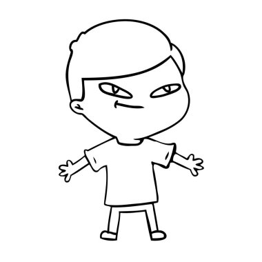 Çizgi film çocuğunun vektör çizimi