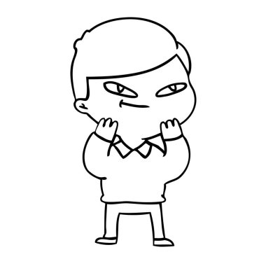 Çizgi film çocuğunun vektör çizimi