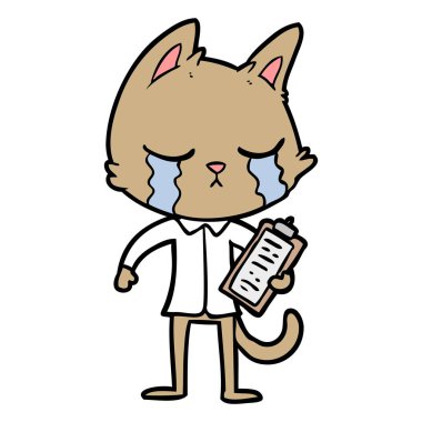 Çizgi film kedisinin vektör çizimi