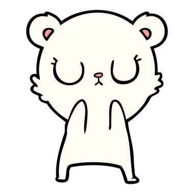 huzurlu karikatür kutup ayısı