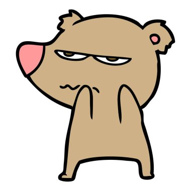 kızgın ayı karikatür vektör çizim