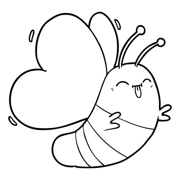 Векторная Иллюстрация Смешного Мультфильма Бабочка — стоковый вектор