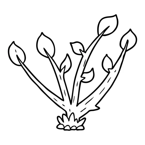 Vektorové Ilustrace Kreslené Klíčení Rostlin — Stockový vektor