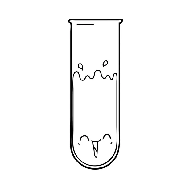 Ilustração Vetorial Tubo Ensaio Dos Desenhos Animados —  Vetores de Stock