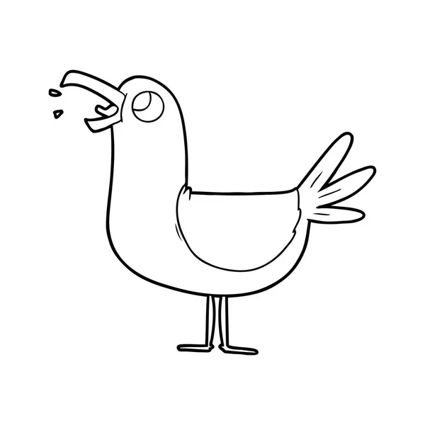 Ilustración Vectorial Gaviota Dibujos Animados — Vector de stock