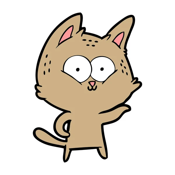 Vector Illustration Cartoon Cat — Stock Vector