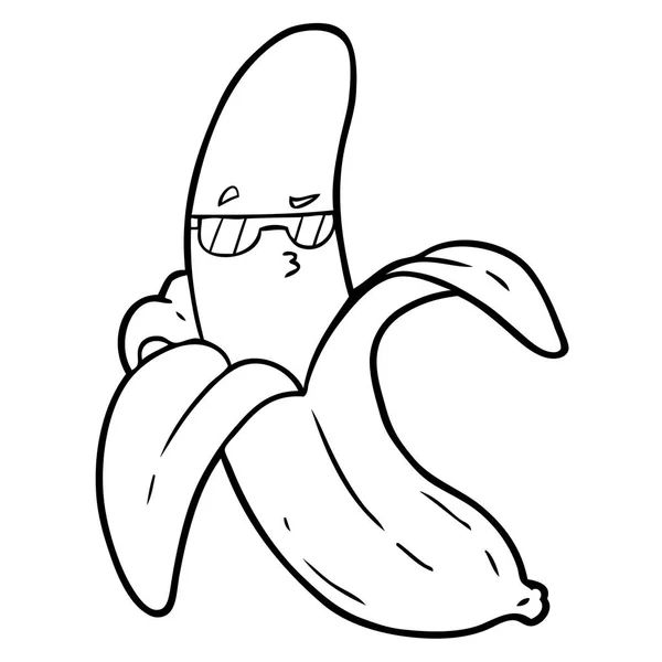 Ilustração Vetorial Banana Dos Desenhos Animados — Vetor de Stock