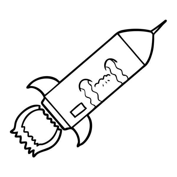 Vector Illustratie Van Cartoon Raket — Stockvector