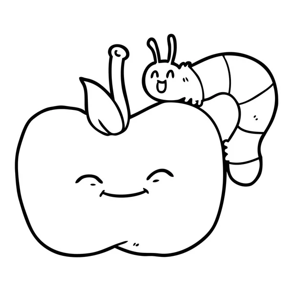 Illustration Vectorielle Pomme Dessin Animé — Image vectorielle