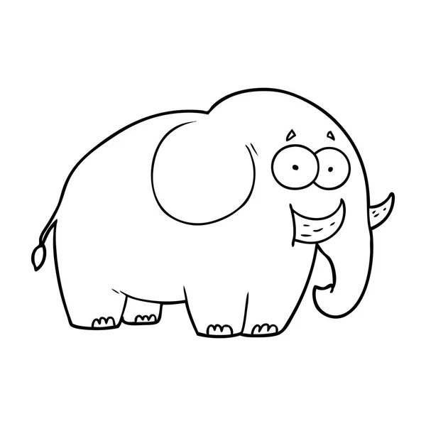 Векторная Иллюстрация Мультяшного Слона — стоковый вектор