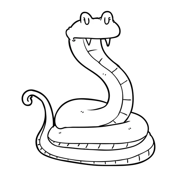 Ilustração Vetorial Serpente Dos Desenhos Animados —  Vetores de Stock