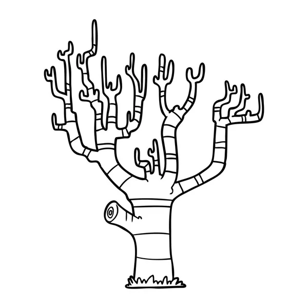 Vektorillustration Des Cartoon Baumes — Stockvektor