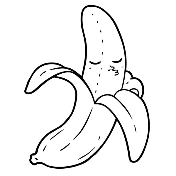 Ilustração Vetorial Banana Dos Desenhos Animados —  Vetores de Stock