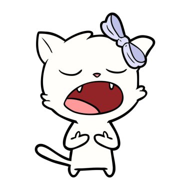 Çizgi film kedisinin vektör çizimi