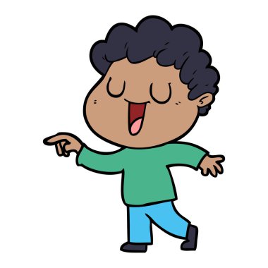 çizgi film adam işaret